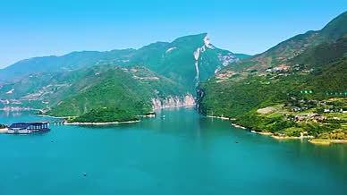 4k航拍重庆三峡自然风光白帝城旅游风光视频的预览图